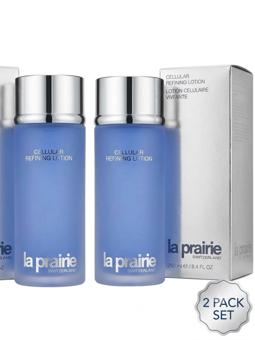 2 PACK La Prairie Cellular Refining Lotion – 250ml / 8.4oz Each